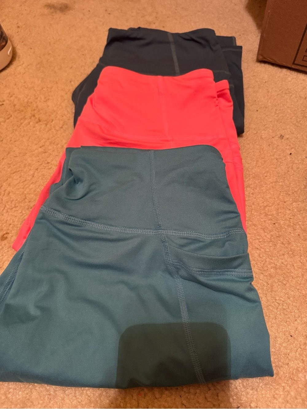 Women's Solid Ankle Leggings Size L Regular Athleisure Stretch Bundle of 3